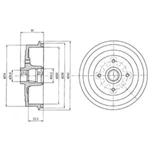 Delphi Diesel Remtrommel BF399