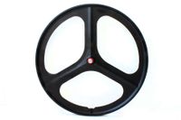 Navigate Tri Spoke Fixed Gear Voorwiel - Zwart Navigate Tri Spoke Fixed Gear Voorwiel - Zwart