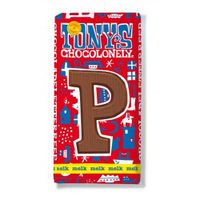 Tony's Chocolonely - Chocoladeletter reep Melk "P" - 180g - thumbnail
