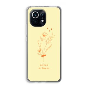 No rain no flowers: Xiaomi Mi 11 Transparant Hoesje