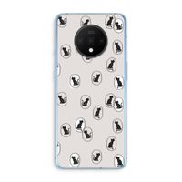 Miauw: OnePlus 7T Transparant Hoesje Miauw: OnePlus 7T Transparant Hoesje