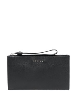 Orciani pochette en cuir à logo - Noir
