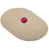 Placemat - Set van 12x stuks - goud - dia 40 cm - rond - kunststof - onderlegger - kerstdiner/diner