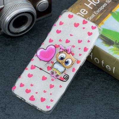 Liefde uil patroon transparant TPU beschermhoes voor Galaxy S10 Plus