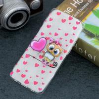 Liefde uil patroon transparant TPU beschermhoes voor Galaxy S10 Plus