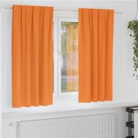 Gordijnen met gordijnen 2 pcs Oranje Polyester