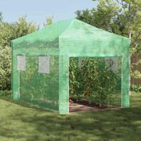 Kas met dak Groen 280 x 410 x 315 cm Staal