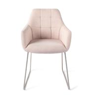 Jesper Home Noto eetkamerstoel Petal Pink slide steel