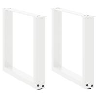 Salontafelpoten 2 st U-vormig 50x(42-43) cm staal wit