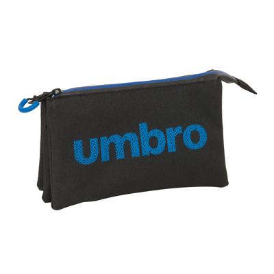 Pennenetui met 3 vakken Kelme Jet black Zwart 22 x 12 x 3 cm