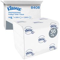 Toiletpapier kleenex gevouwen 2laags 110x186mm wit