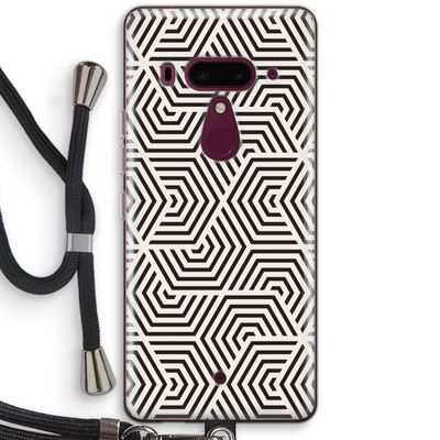 Magic pattern: HTC U12+ Transparant Hoesje met koord
