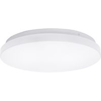 LED Plafondlamp - Aigi Alona - Opbouw Rond - 12W - Warm Wit 3000K - Mat Wit - Kunststof