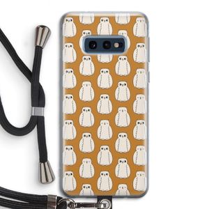 Uilen: Samsung Galaxy S10e Transparant Hoesje met koord