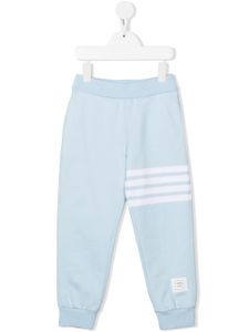 Thom Browne Kids pantalon de jogging à détails rayés - Bleu