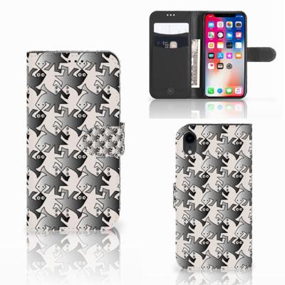 Apple iPhone Xr | Telefoonhoesje | Met pasjeshouder | Salamander Grey