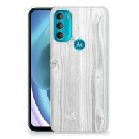Motorola Moto G71 5G | Bumper Hoesje | White Wood