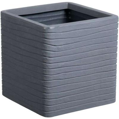 Bloempot - STRATA - Vierkant - Banbury - Ø 30,5 cm x 30 cm H - Grafietkleur