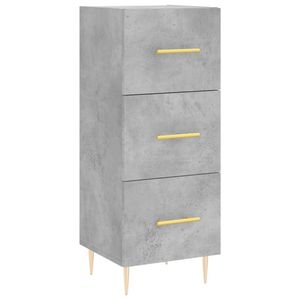 The Living Store Dressoir - Bijzetkast - 34.5x34x90 cm - Betongrijs