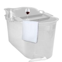 LIFEBATH - Zitbad Mira - Bath Bucket XL - Inclusief badrek - 400L - Ligbad 122 cm - Wit - thumbnail