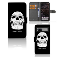 Telefoonhoesje met Naam Google Pixel 7A Skull Eyes