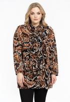 Yoek Blouse front frills BOTANIQUE | Zwart | Maat 58/60