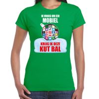 Kut Kerstbal shirt / Kerst outfit Ik vroeg om een mobiel krijg ik deze kut bal groen voor dames - thumbnail