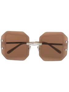 Marni Eyewear lunettes de soleil à monture oversize - Marron