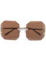 Marni Eyewear lunettes de soleil à monture oversize - Marron