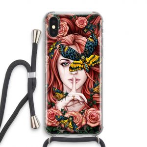 Lady Moth: iPhone XS Transparant Hoesje met koord