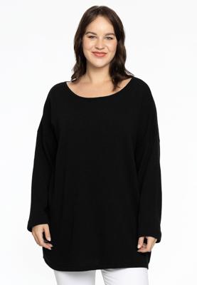 Yoek Trui vierkant cashmere | Zwart | Maat 54/56