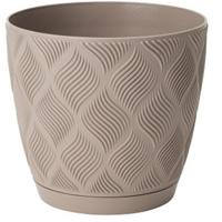 Form Plastic Plantenpot/bloempot New Age - kunststof - beige - D23 x H21 cm