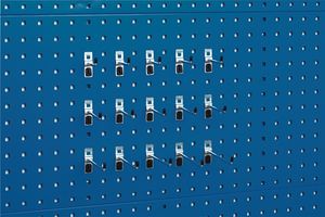 Bott Gereedschaphouder-assortiment | BxH mm | elk 5 haken T75/100/150 mm 15-delig | 1 stuk - 14031427 14031427