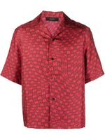 AMIRI chemise en soie à imprimé graphique MA - Rouge