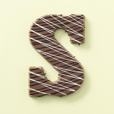 Chocoladeletter S melk swirl (200 gram)