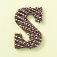 Chocoladeletter S melk swirl (200 gram)