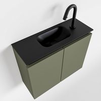 Toiletmeubel Mondiaz Ture | 60 cm | Meubelkleur Army | Eden wastafel Urban Midden | 1 kraangat