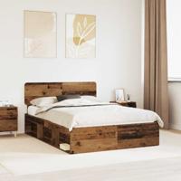 Bedframe met hoofdeinde Oudhout 140 x 200 cm Massief grenenhout