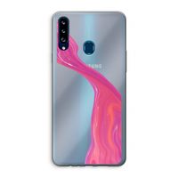 Paarse stroom: Samsung Galaxy A20s Transparant Hoesje