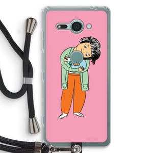 Visknuffel: Sony Xperia XZ2 Compact Transparant Hoesje met koord