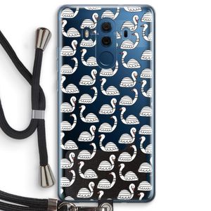 Zwanen: Huawei Mate 10 Pro Transparant Hoesje met koord