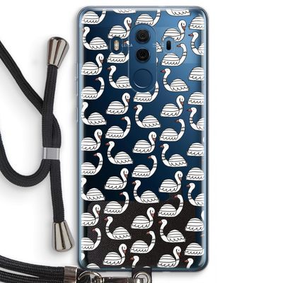 Zwanen: Huawei Mate 10 Pro Transparant Hoesje met koord
