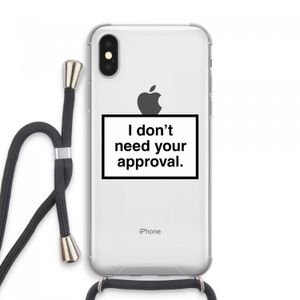 Don't need approval: iPhone XS Max Transparant Hoesje met koord
