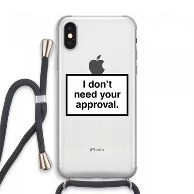 Don't need approval: iPhone XS Max Transparant Hoesje met koord