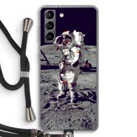 Spaceman: Samsung Galaxy S21 Transparant Hoesje met koord - thumbnail