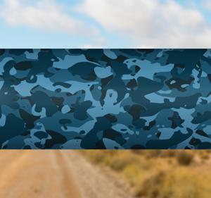 Fietssticker blauw camouflage patroon