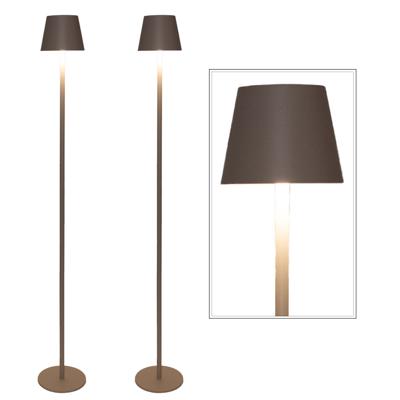 Portable lamp staand Ambiance - 2x - 120 cm - beige/zand - aanraaksensor - draadloos/oplaadbaar USB