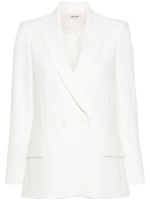 Zadig&Voltaire blazer Visit à boutonnière croisée - Blanc