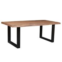 Brix - Bruine Eetkamertafel Brix - U Poot - Mangohout - 200 cm