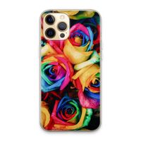 Neon bloemen: iPhone 13 Pro Max Transparant Hoesje
